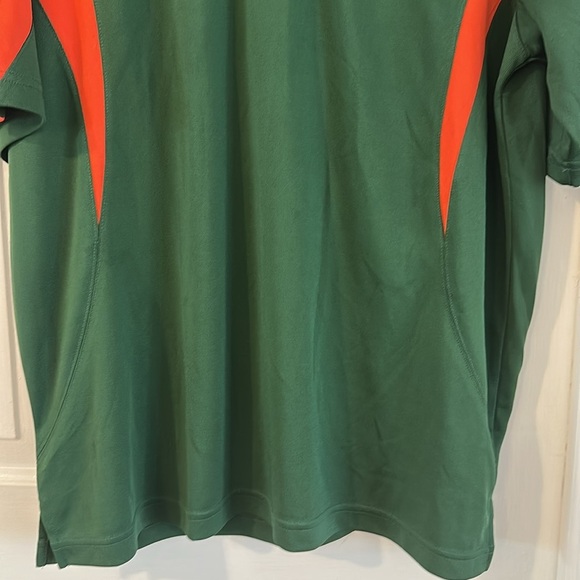 PGA Tour Green & Orange Polo Shirt University of Miami Hurricanes Golf Polo Sz L - Picture 4 of 10